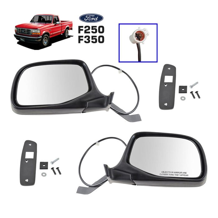 FORD F250 & F350 DIŞ DİKİZ AYNASI NİKELAJLI TAKIM (F7TZ 17682 BAA, F7TZ 17683 BAB)